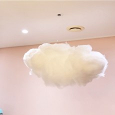 디자인 구름 카페 인테리어모빌 포인트 장식물 수면등 오브제 침실 실내 조명, 80cm