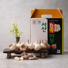 서산6쪽마늘(상생) [2024년 특등급 햇마늘!!] 한지형 서산 6쪽마늘 3kg, 1