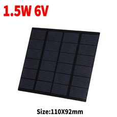 5W 실리콘 플레이트 배터리 야외 DIY 가정용 6V 18650 충전기 태양 태양열 패널 전구 미니 1 폴리 전지 휴대용 시스템, 1개
