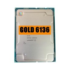 제온 골드 6136 스마트 캐시 LGA3647 CPU 프로세서 GOLD6136 3GHz 25MB 12 코어 24 스레드 150W