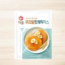 CJ 우리밀100% 안심먹거리 백설 우리밀핫케익믹스 브런치 아침식사 아이간식 홈베이킹 500g, 1개