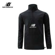 뉴발란스 뉴발란스 NB 에센셜 아노락 블랙 남자 바람막이 자켓 반집업 MJ11527-BK
