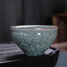 중국 스타일 가이오 세라믹 차 컵 마스터 꽃 모양 쿵후 그릇 주, 4.9.2x5.5cm 105ml, 1개