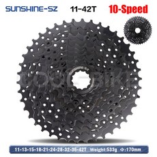산악 36T 42T 자전거 50T 52T 40T 46T 스프로킷 11 12 속도 FR MTB 10 카세트 WH, 10 Sp d 42T Bla, 1개
