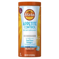 Metamucil 메타무실 애퍼타이트 컨트롤 슈가프리 오렌지맛 식이섬유제 14.7oz(418g), 1개