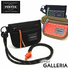 [24H 선물 첨부~1124 11:59] 요시다 가방 포터 지갑 PORTER HEXARIA 헥사리아 COIN & CARD CASE 코인 케이스 카드 카드 케이스 미니 지갑 넥 지갑 얇은 메쉬 동전 지갑 블랙 맨즈 레이디스 622-17