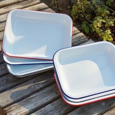 포쉬리빙 오븐용 법랑 베이커 팬 트레이 Small 29x23cm (Posh Living), Blue, 1세트