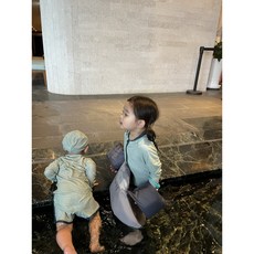 [당일] 민트 긴팔래쉬가드 (유아수영복 아기수영복 아기래쉬가드)