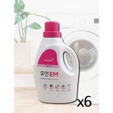 온시야 EM 섬유유연제 핑크로즈향 1800ml 6개 이엠섬유유연제, 500