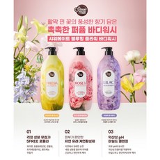 샤워메이트 내추럴 퍼퓸 바디워시 체리블라섬, 900ml, 4개