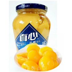 황도 병조림 880g 진심 황도 통조림 전심 복숭아 통조림 중국 꽌토 과일통조림, 1개