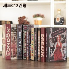푸아이 고급형 인테리어 모형책 럭셔리 장식용 가짜책 세트RM185, 세트C12권형