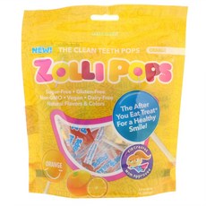 졸리팝스 무설탕 롤리팝 딸기맛 15개 88g Zollipops The Clean Teeth Pops Orange 15 ZolliPops