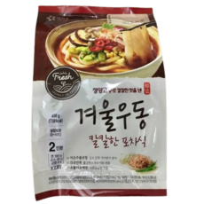 [메가마트]아워홈 겨울우동 칼칼한포차식 2인분 458g, 5개