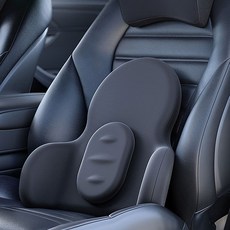 란닝비아 차량용 허리보호쿠션 메모리큐브 등받이쿠션 가능조절 허리베게