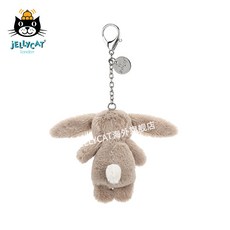 도우몰 펜시키홀더 키커버 JELLYCAT 영국 신품 리넨슬럽 보니 래빗퍼 융털 부품, 8cm, 보트화베이지