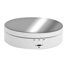 모니터받침대허브 3개 속도 전기 회전 진열대 거울 턴테이블 보석 홀더 건전지/USB 힘, 2W