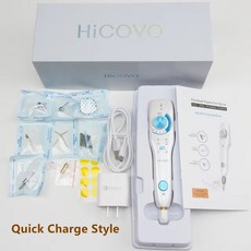 얼굴리프팅마사지기 Hicovo 섬유아세포 플라즈마 펜 펄스 콜드 주름 방지 빠른 충전 눈꺼풀 리프트 스트레치 마크 제거 기계 Hz, 1.quick charge US, 1.quick charge US