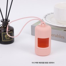 애견용 변기 휴지통 강아지 변기봉투 디스펜서 두껍게 분해봉투 커팅lo, 분홍색: 빈 컨테이너, 1개
