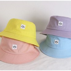한수위 유아 스마일 벙거지 키즈 어부모자 어린이 버킷 햇 자외선 햇빛 uv 차단 아기 모자