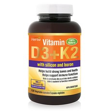 허바 Herba 캐나다 비타민K2+D3 1000IU MK-7 실리카 포함 120정 4개월분