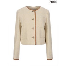 주크 라운드배색 트위드자켓 Z231MSF007 YE