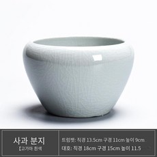 JINGHENG 아스파라거스 그린 심기 세라믹 대형 화분 컨테이너, [과일 냄비-녹색], 13.5cm