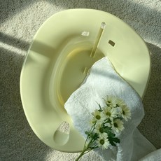 좌욕기 부드럽고 편안한 좌욕대야 레몬색상, 고급형, 1개