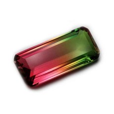 수박칼 직사각형 모양의 9x24mm 더블 전기석 팔각형 단계 컷 수박 조립 석재 설탕, 1개