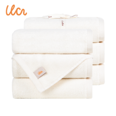  캘리코튼 리틀캘리 먼지 없는 오가닉 아기 목욕 수건 300g 6장 세트, 오가닉화이트, 시그니처박스+쇼핑백(3장씩 포장), 6개 