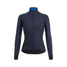 산티니 FW23 퓨어리즘 여성 기모 긴팔져지 네이비 슬림핏