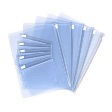 띵스토리 투명 반투명 PVC 슬라이드지퍼백 10장