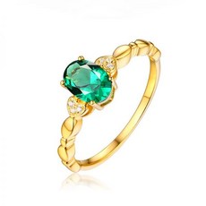 14k천연에메랄드반지