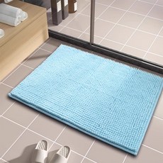뉴프렐류드 부드럽고 실용적인 욕실 발매트 60X40cm, 스카이, 1개