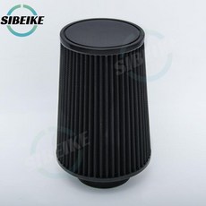 버섯 머리 고유량 흡입 공기 필터 원추형 테이퍼 3 인치 76mm, 1개, 01 Black