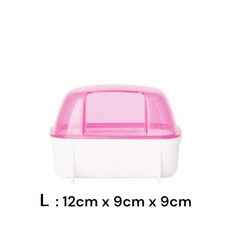 햄스터 욕실 욕조 작은 액세서리 목욕 애완 동물 친칠라 기니피그 화장실, 01 Pink L, 1개