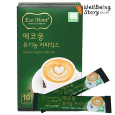 에코몽 유기농 커피로 만든 커피믹스 1상자(12g x 10T), 10개입, 1개, 12g