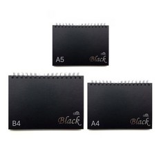 아트박스/한가람문구 글로리아 하드커버 블랙 스케치북 B4 (200g), 없음