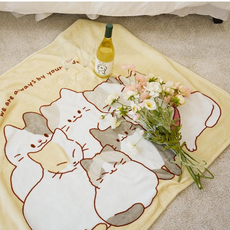 고양이 캐릭터 담요 휴대용 이불 쇼파 담요