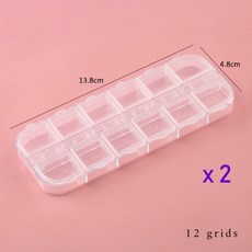 1-28 등급 compartimento caixa de armazenamento de plástico pérolas praça diamante pintura jóias grânul, 12 개의 격자 x 2 개