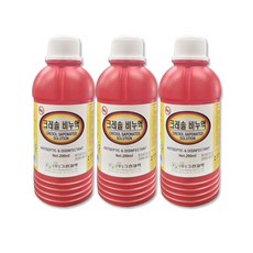 [세븐메디컬] 그린제약 크레솔비누액 200ml 유해동물 크레졸 소독약, 3개 - 나트로졸