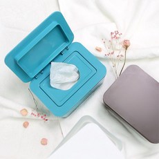 완벽 밀폐 수분증발 NO 물티슈 디스펜서 물티슈보관 물티슈케이스 물휴지케이스 물티슈캡, 블루, 1개