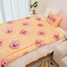 잔망루피 잔망페이스 루피침구세트 차렵이불1개+베개커버1개 (베개솜미포함)
