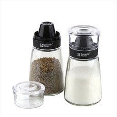 시노글라스 스마트 양념병 160ml 2P세트/블랙/그린 [더 까사], 1개, 블랙