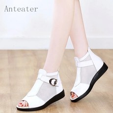 [Anteater]여성 여름 트렌드 토오픈 샌들 플랫 메쉬 샌들 cf35166