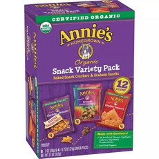 [미국 직배송]애니스 오가닉 스낵 버라이어티 스낵 팩 12팩 312g Annie