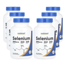 뉴트리코스트 셀레늄 200mcg, 6개, 240정