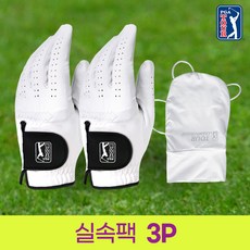 PGA 맥스 BLACK 프로 남성 골프 양피 장갑 2장+손등토시 1장 실속팩