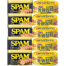 늘보 마켓 스펨(300g)+동원참치(150g) 5+5, 1세트