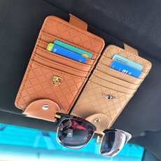 파츠킹 차량용 썬바이저 카드 선글라스 포켓 수납, 1개, 블랙, BMW